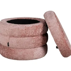 Richmond Interiors Pouf Adele Salmon Rund 50> Hocker