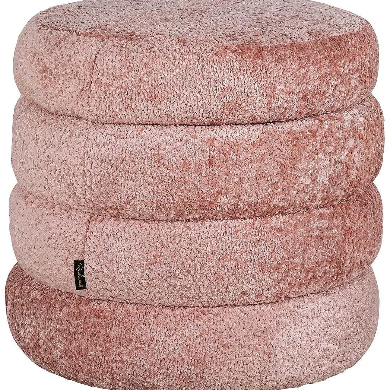 Richmond Interiors Pouf Adele Salmon Rund 50> Hocker