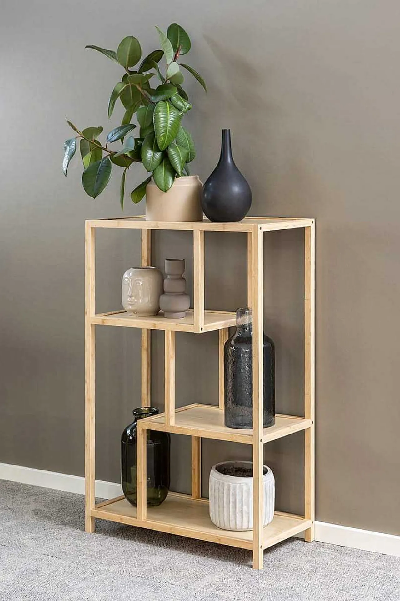 mutoni scandi Regal Micah Bambus Natur 77X113> Regale
