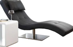 mutoni casual Relaxliege Kunstleder Schwarz 170> Relaxliegen