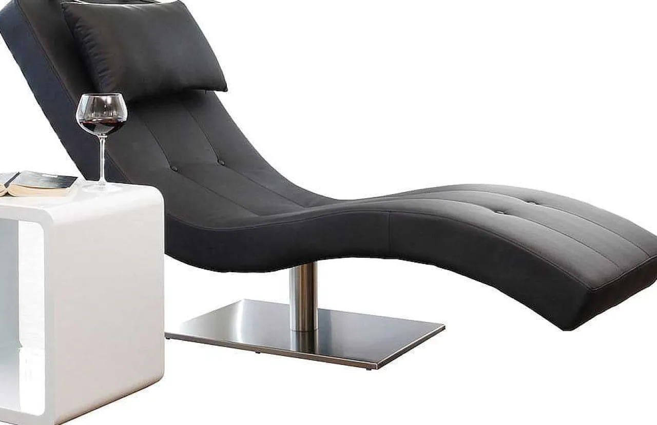 mutoni casual Relaxliege Kunstleder Schwarz 170> Relaxliegen