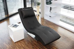 mutoni casual Relaxliege Kunstleder Schwarz 170><noscript><img width=