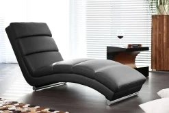 mutoni casual Relaxliege Kunstleder Schwarz><noscript><img width=