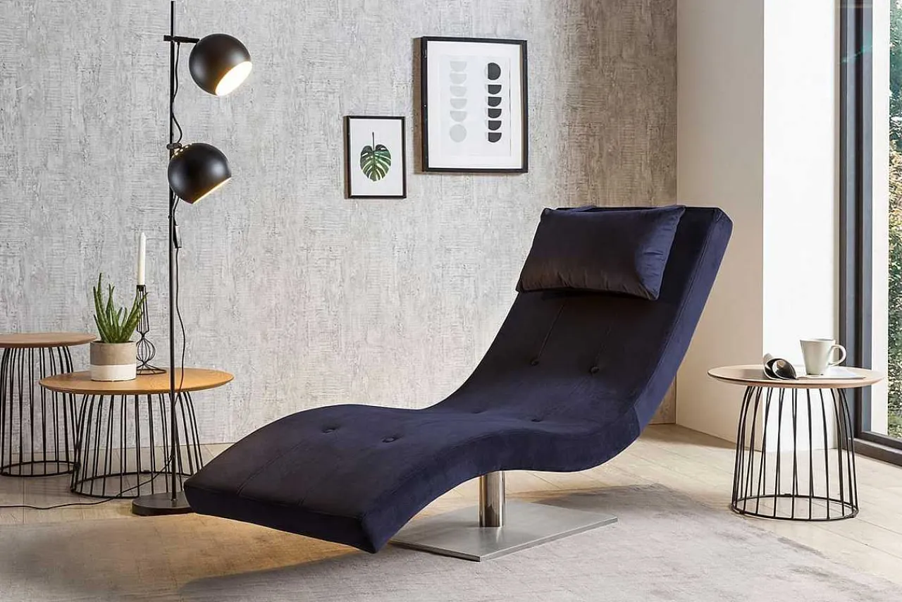 mutoni casual Relaxliege Samt Blau> Relaxliegen