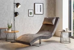 mutoni casual Relaxliege Samt Grau> Relaxliegen