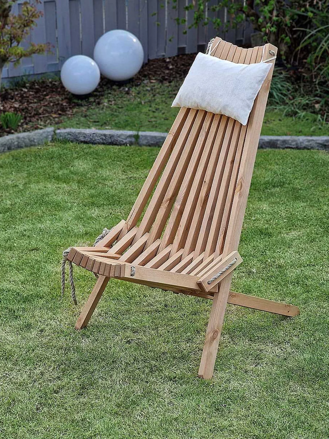 mutoni pleasure Relaxsessel Falun Kiefer Natur Beige> Gartensessel
