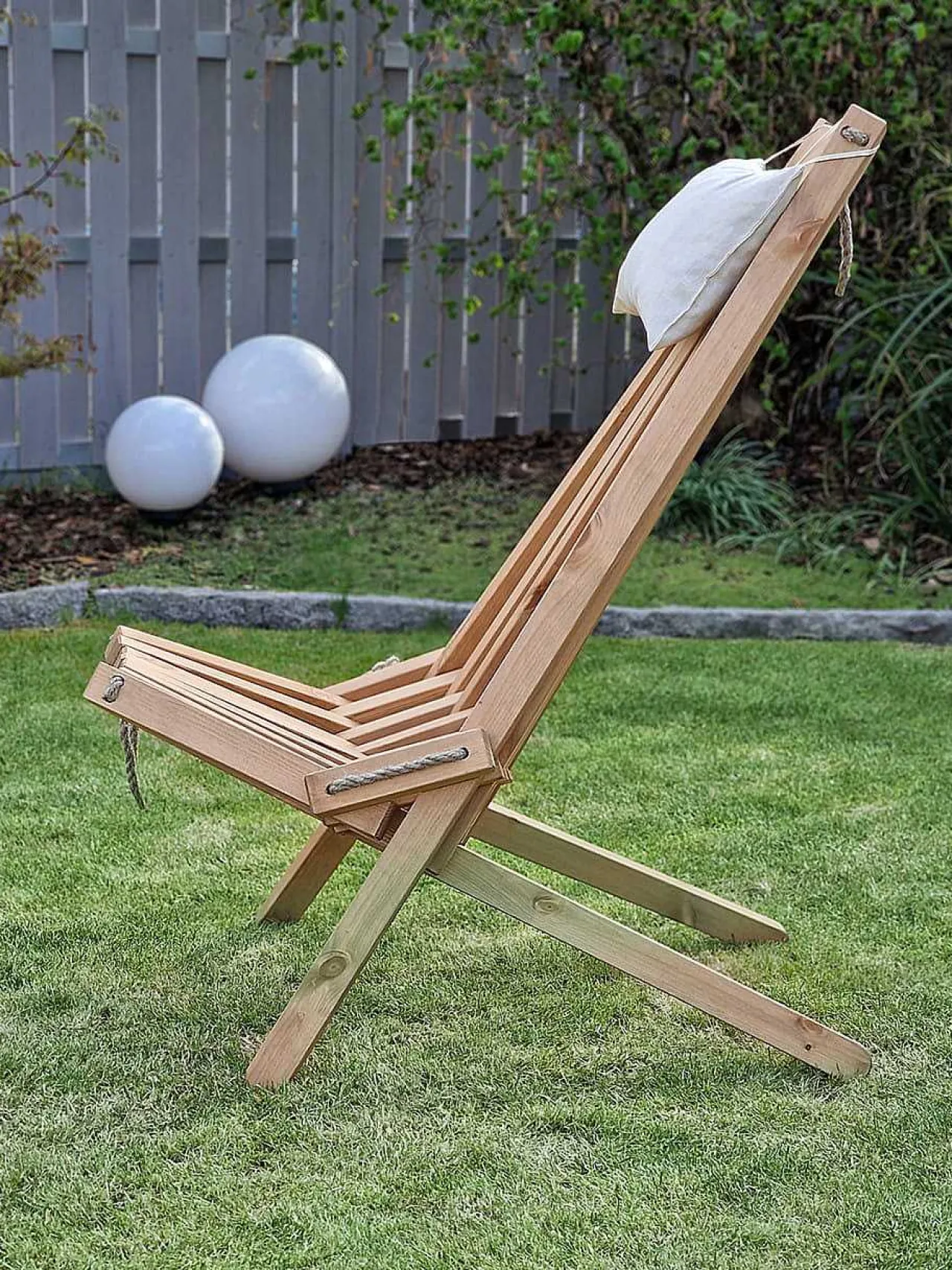 mutoni pleasure Relaxsessel Falun Kiefer Natur Beige> Gartensessel