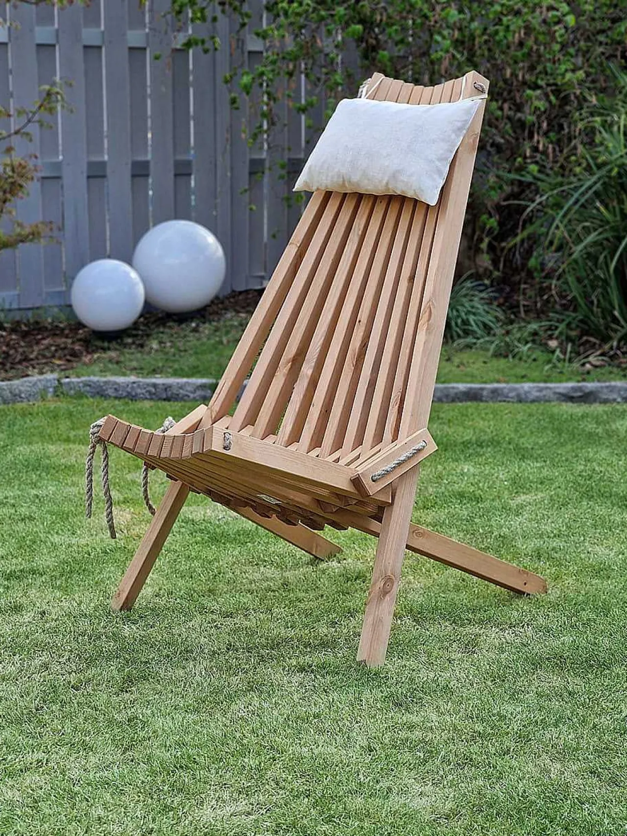 mutoni pleasure Relaxsessel Falun Kiefer Natur Beige> Gartensessel