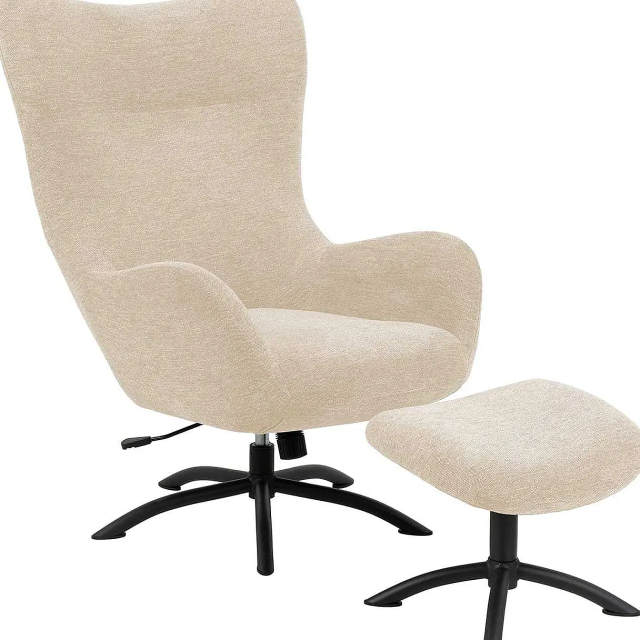 mutoni scandi Relaxsessel Mit Hocker Pipton Beige> Relaxsessel