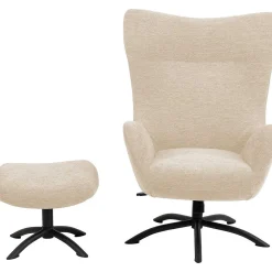 mutoni scandi Relaxsessel Mit Hocker Pipton Beige><noscript><img width=