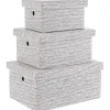 mutoni lifestyle Schachtel Lexi Grau (3Er-Set)> Kisten & Truhen