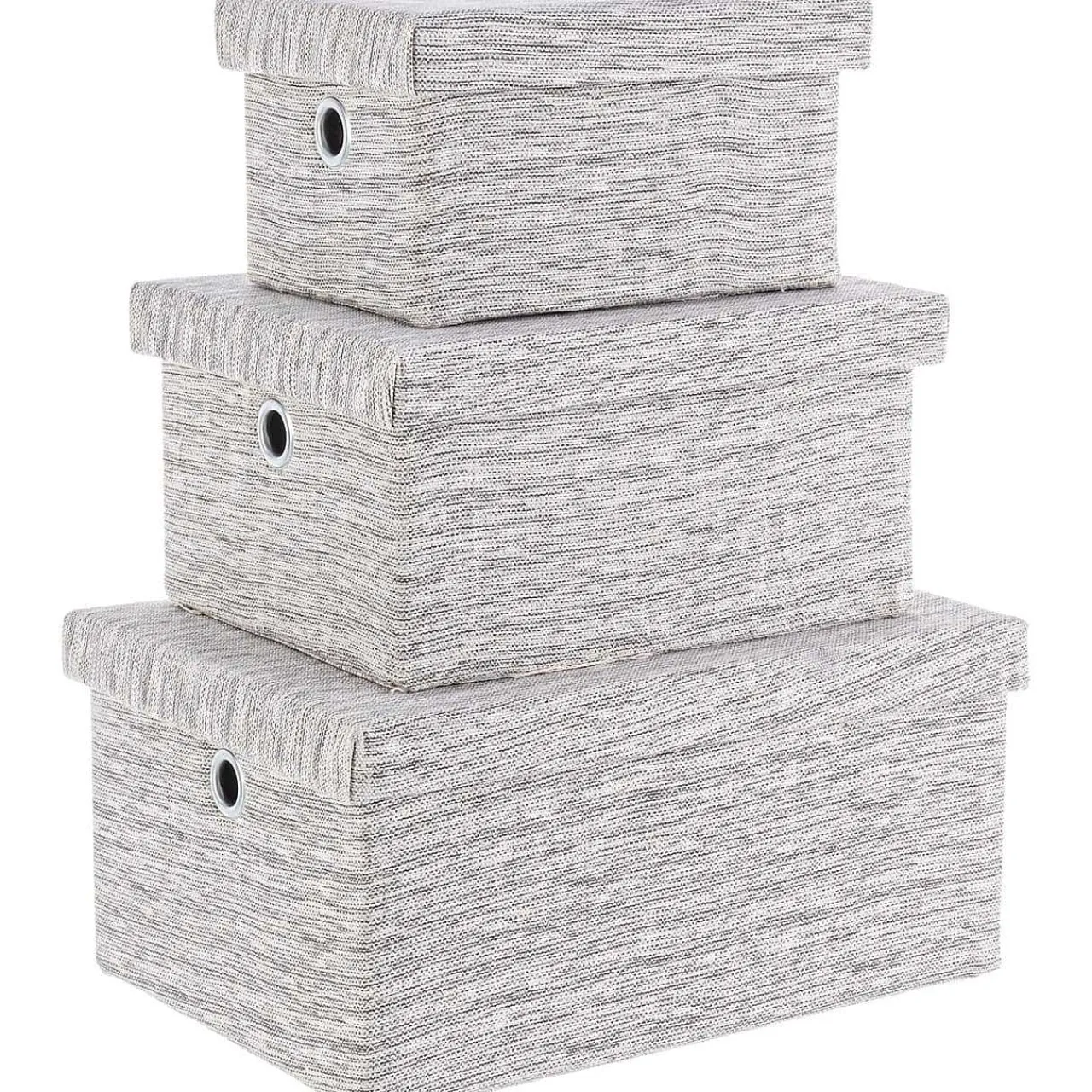 mutoni lifestyle Schachtel Lexi Grau (3Er-Set)> Kisten & Truhen