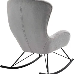 mutoni casual Schaukelstuhl In Lammfelloptik Zebstix Hellgrau> Relaxsessel