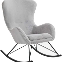 mutoni casual Schaukelstuhl In Lammfelloptik Zebstix Hellgrau><noscript><img width=