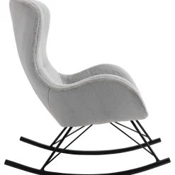 mutoni casual Schaukelstuhl In Lammfelloptik Zebstix Hellgrau><noscript><img width=