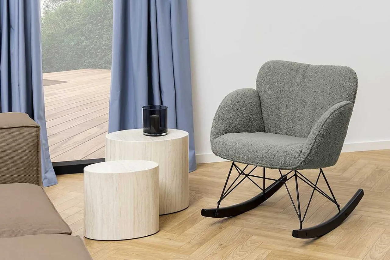 mutoni scandi Schaukelstuhl Kassandra Graubraun> Relaxsessel
