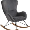 mutoni casual Schaukelstuhl Zebstix Dunkelgrau> Relaxsessel
