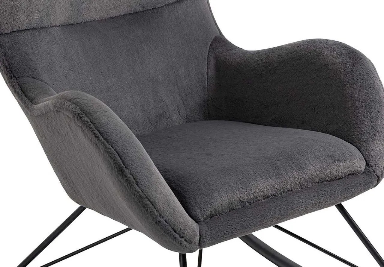 mutoni casual Schaukelstuhl Zebstix Dunkelgrau> Relaxsessel
