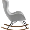 mutoni casual Schaukelstuhl Zebstix Hellgrau> Relaxsessel