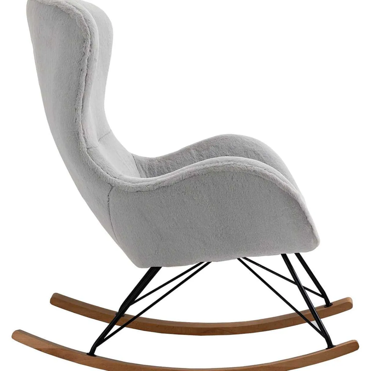 mutoni casual Schaukelstuhl Zebstix Hellgrau> Relaxsessel
