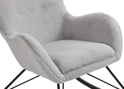 mutoni casual Schaukelstuhl Zebstix Hellgrau> Relaxsessel