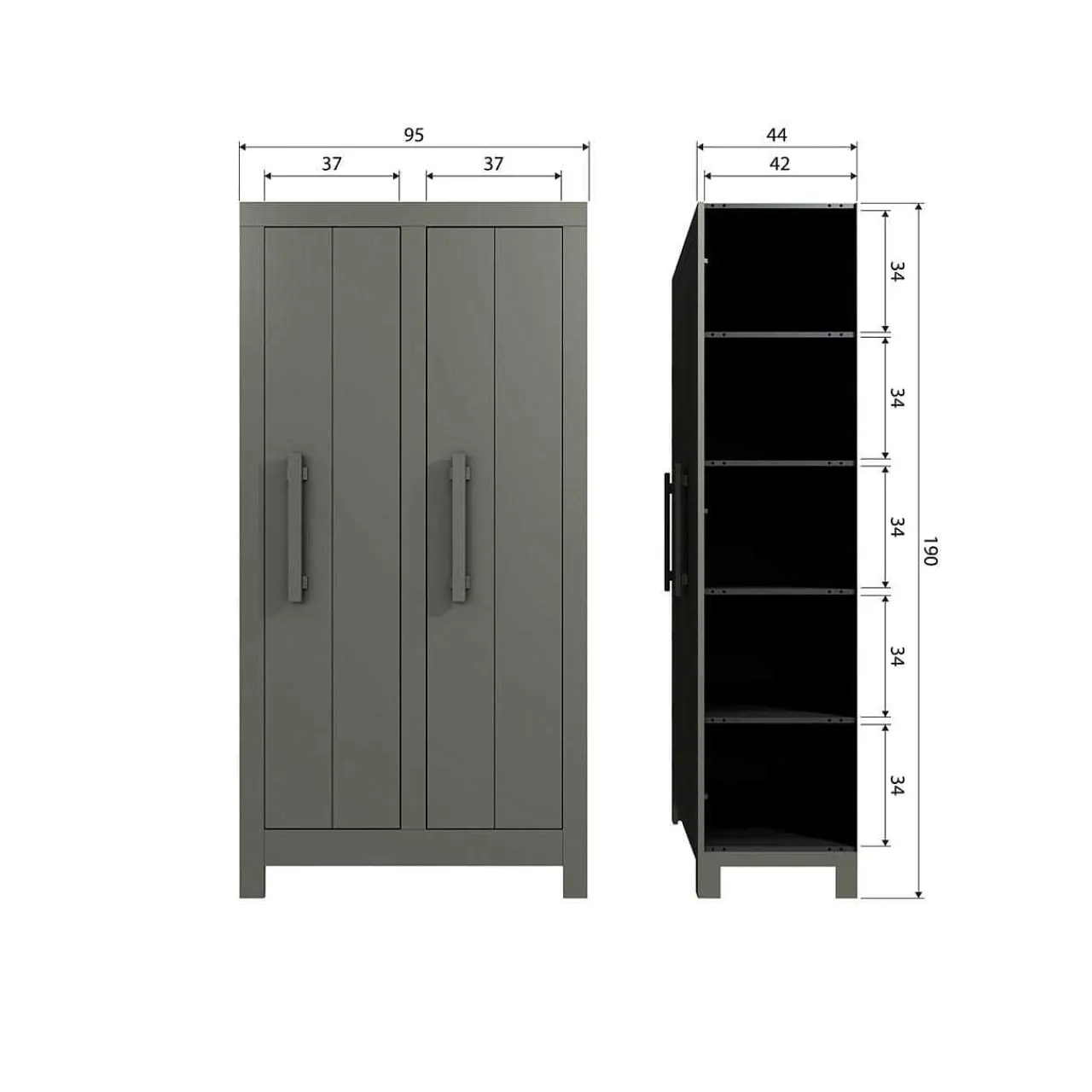 mutoni living Schrank Bobby Kiefer Forest 95X190> Schränke