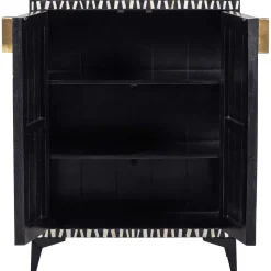 mutoni living Schrank Menne Schwarz/Weiss 108X81> Schränke