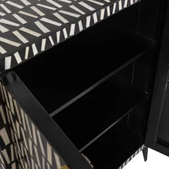 mutoni living Schrank Menne Schwarz/Weiss 108X81><noscript><img width=