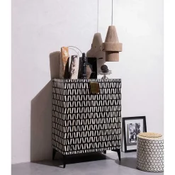 mutoni living Schrank Menne Schwarz/Weiss 108X81><noscript><img width=