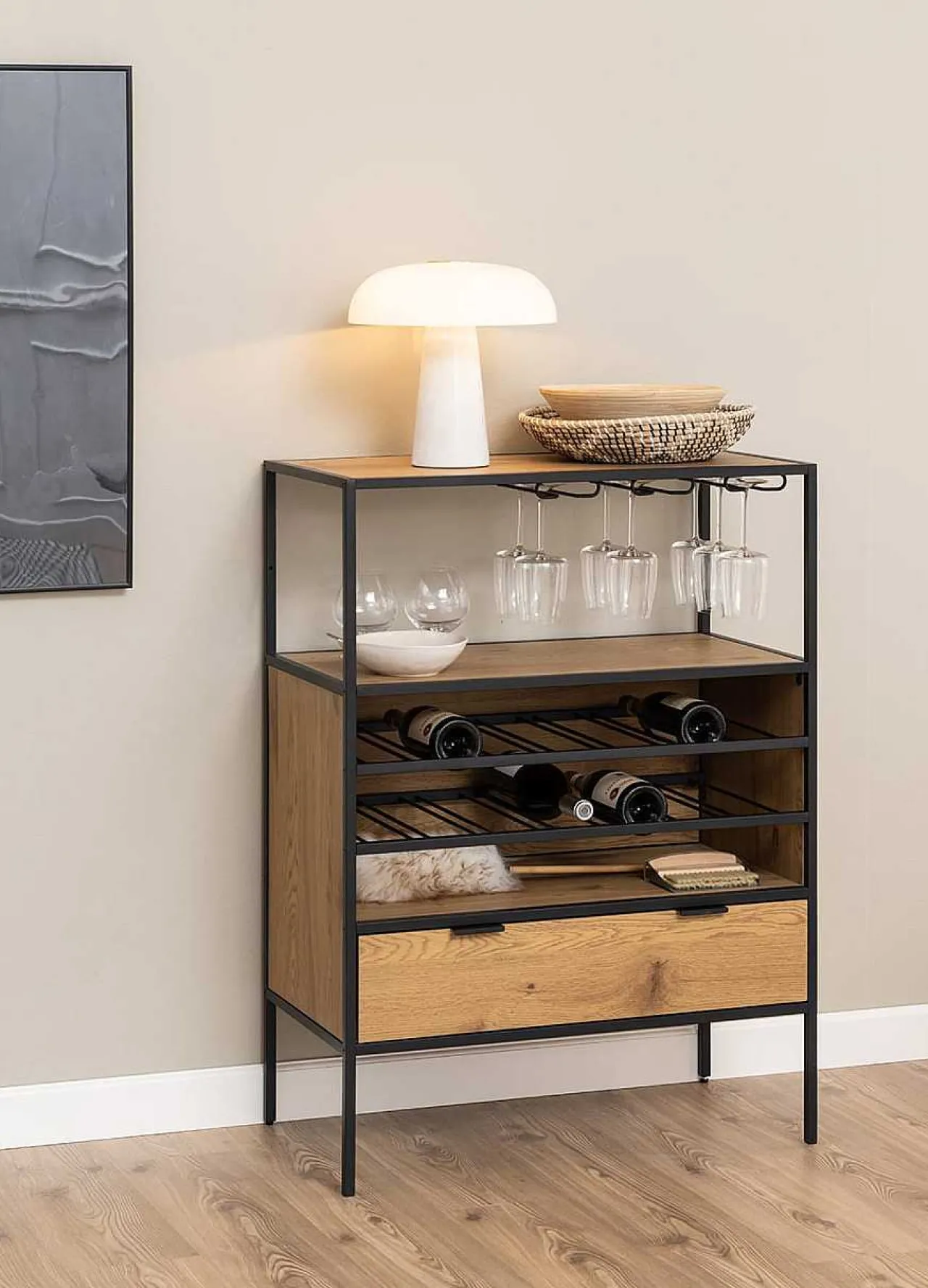 mutoni scandi Schrank Multiple Bronx Metall Braun 105> Barschränke & Bartheken