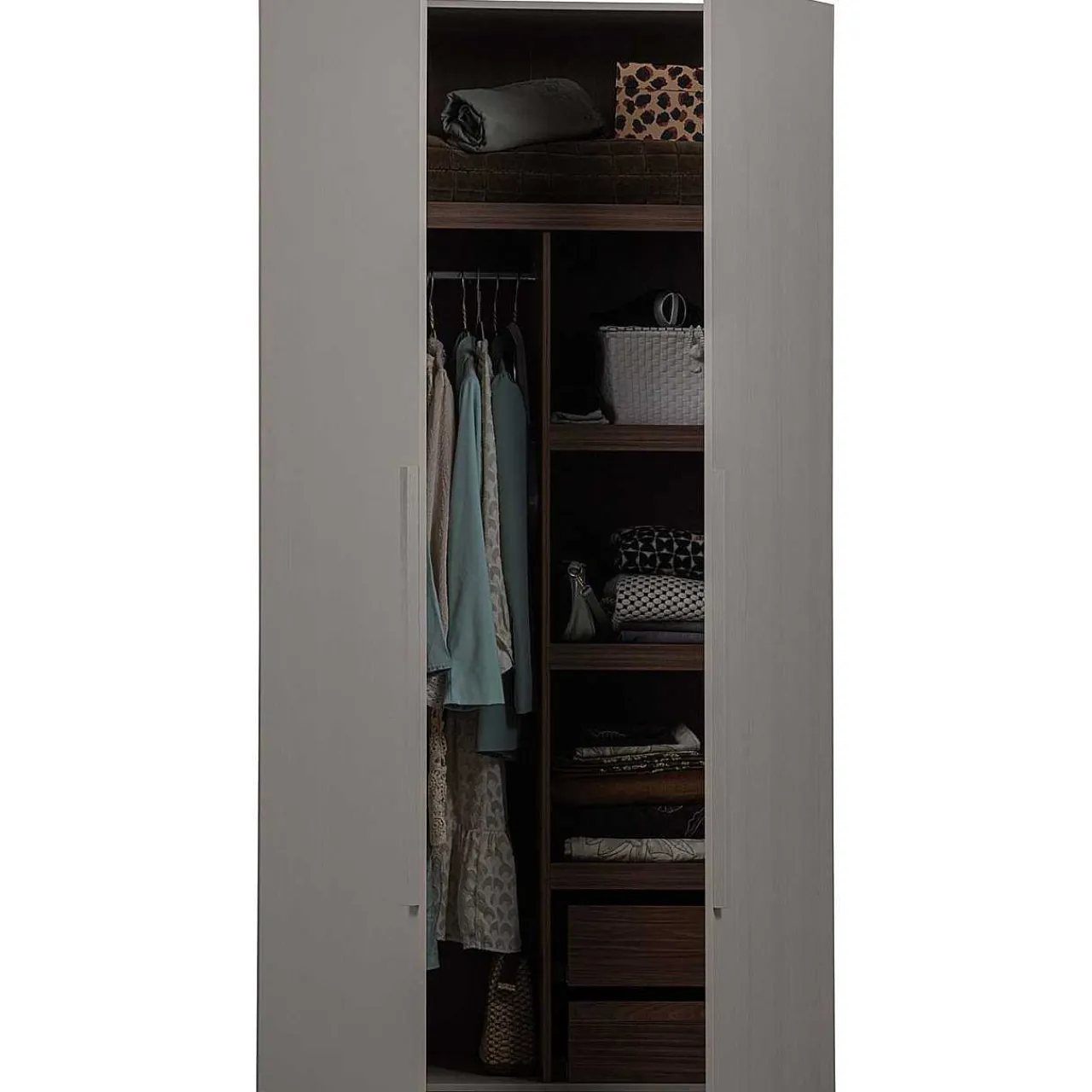 mutoni living Schrank Rens 2-Turig Kieselgrau 110X210> Kleiderschränke