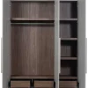 mutoni living Schrank Rens 3-Turig Kieselgrau 165X210> Kleiderschränke