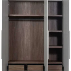 mutoni living Schrank Rens 3-Turig Kieselgrau 165X210> Kleiderschränke