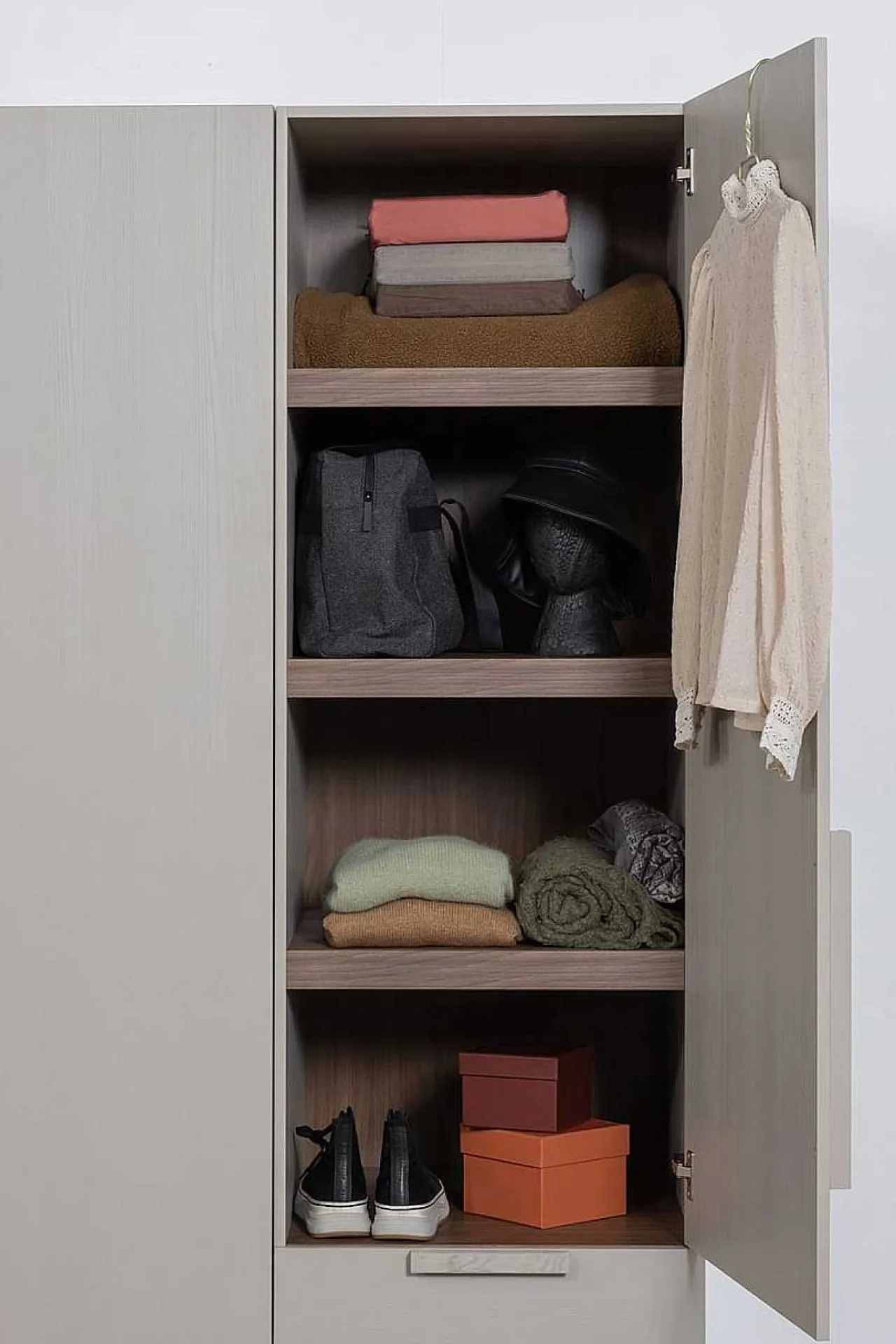 mutoni living Schrank Rens 1-Turig Kieselgrau 55X210> Kleiderschränke