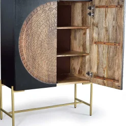 mutoni inspiration Schrank Rondo Mangoholz Dunkelbraun 100X143> Schränke
