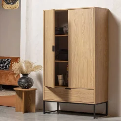 mutoni living Schrank Silas Eiche Natur 85X149><noscript><img width=