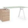 mutoni lifestyle Schreibtisch Charlie Weiss Natur 150X80> Bürotische
