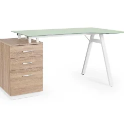 mutoni lifestyle Schreibtisch Charlie Weiss Natur 150X80> Bürotische