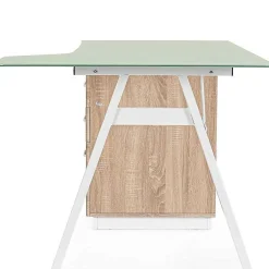 mutoni lifestyle Schreibtisch Charlie Weiss Natur 150X80><noscript><img width=