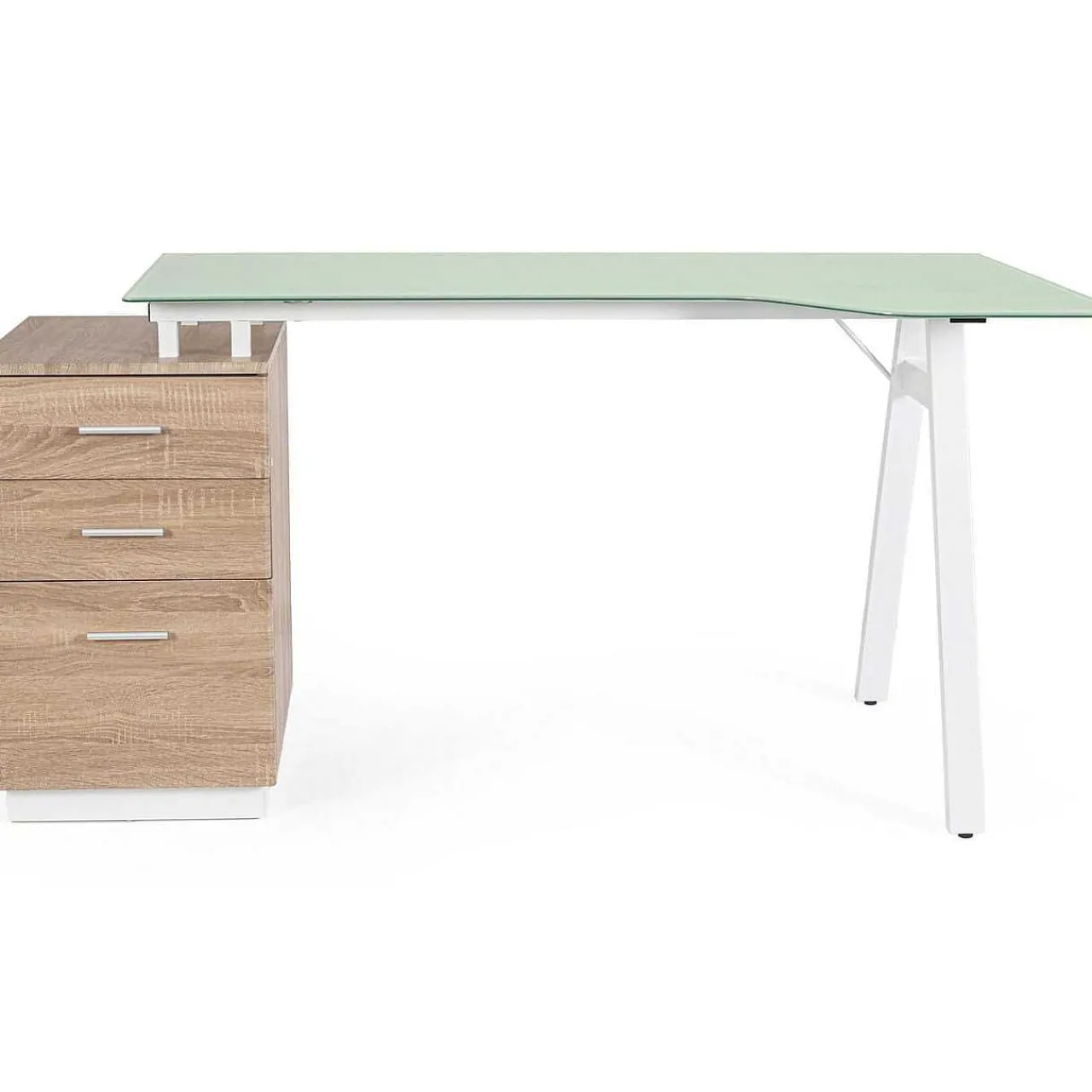 mutoni lifestyle Schreibtisch Charlie Weiss Natur 150X80> Bürotische