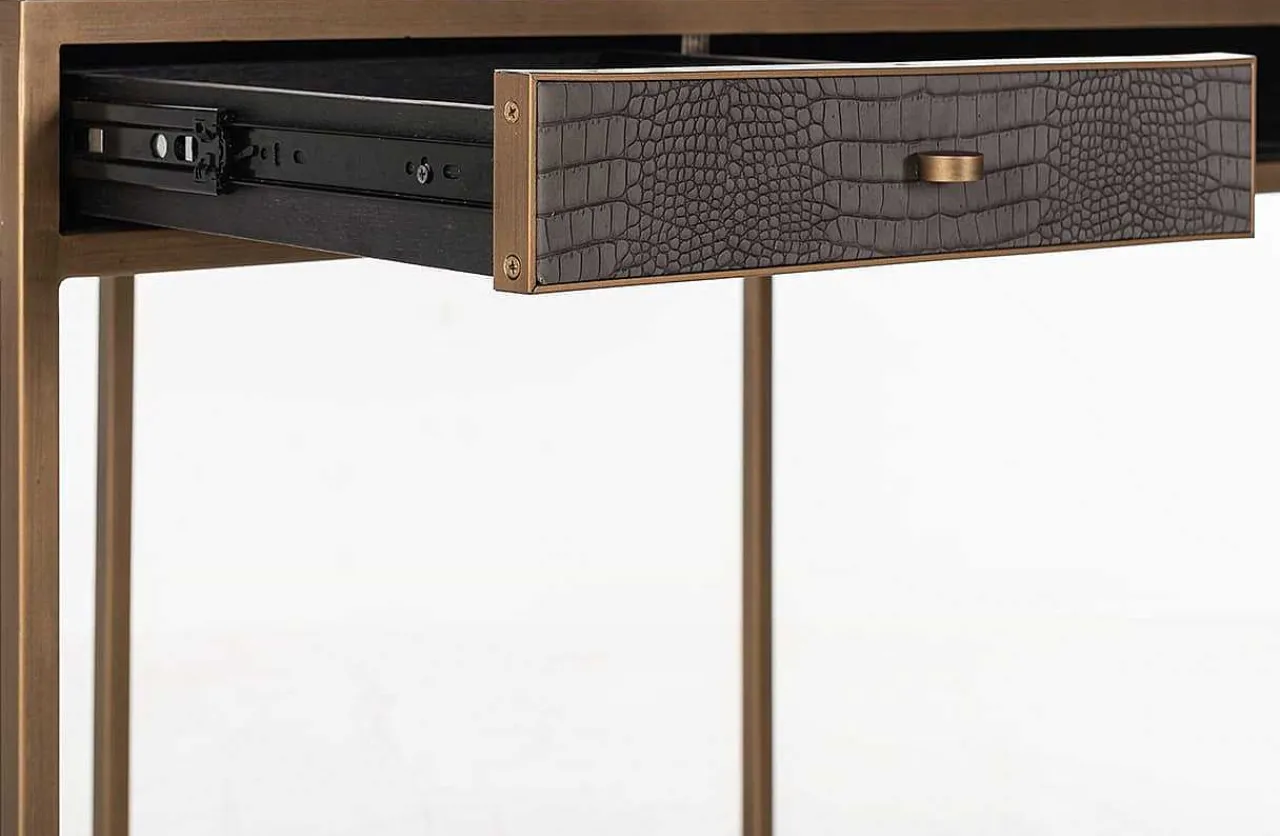 Richmond Interiors Schreibtisch Classio Gold 140> Bürotische