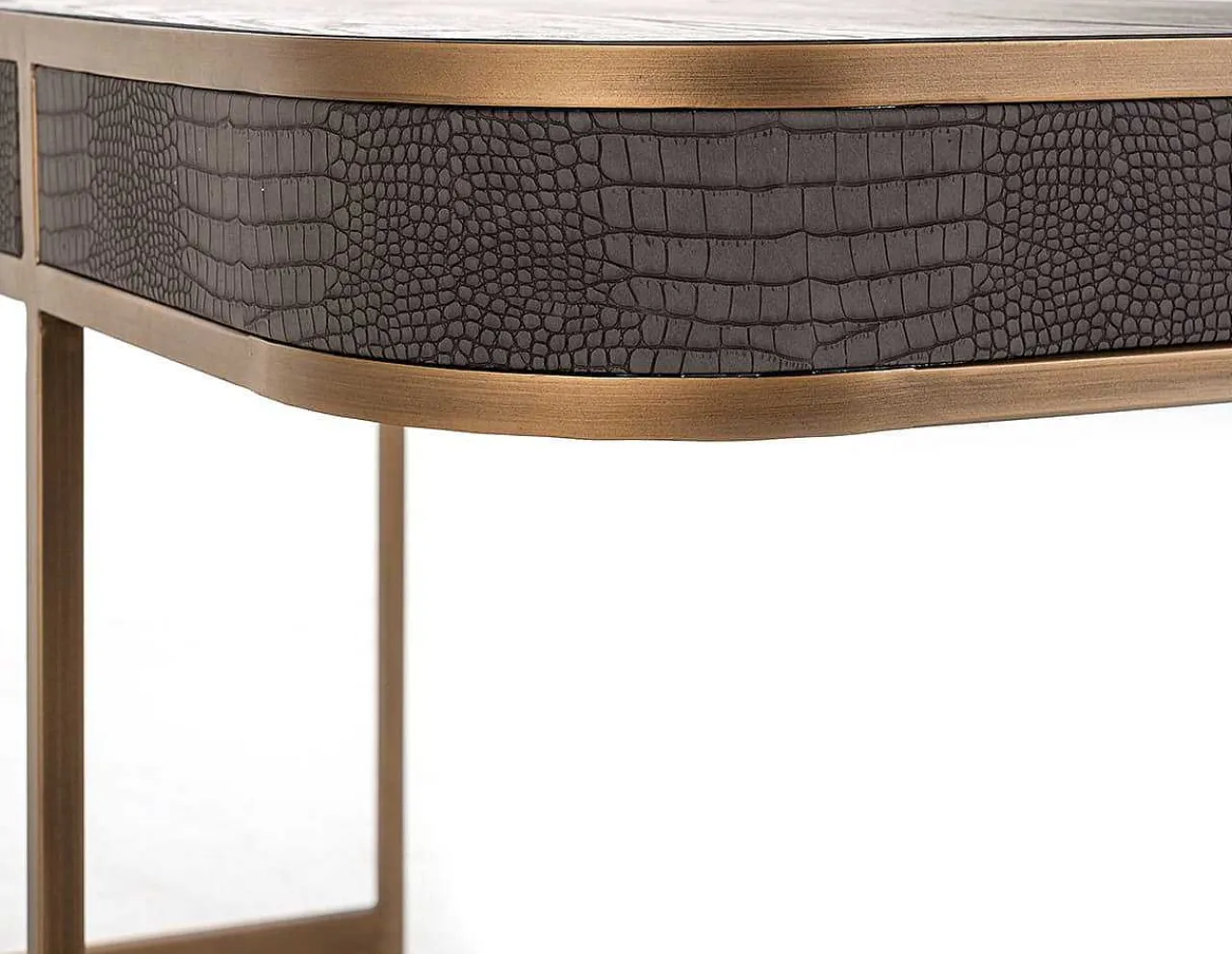 Richmond Interiors Schreibtisch Classio Gold 140> Bürotische