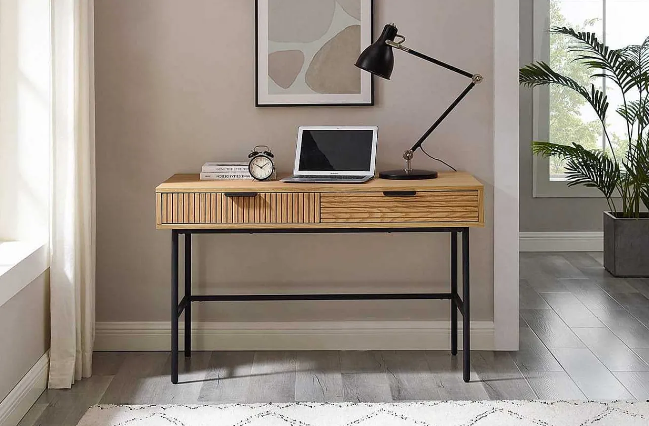 mutoni casual Schreibtisch Flubna Natur Schwarz 120> Bürotische