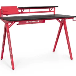 mutoni lifestyle Schreibtisch Gaming Rot Schwarz 135X60><noscript><img width=