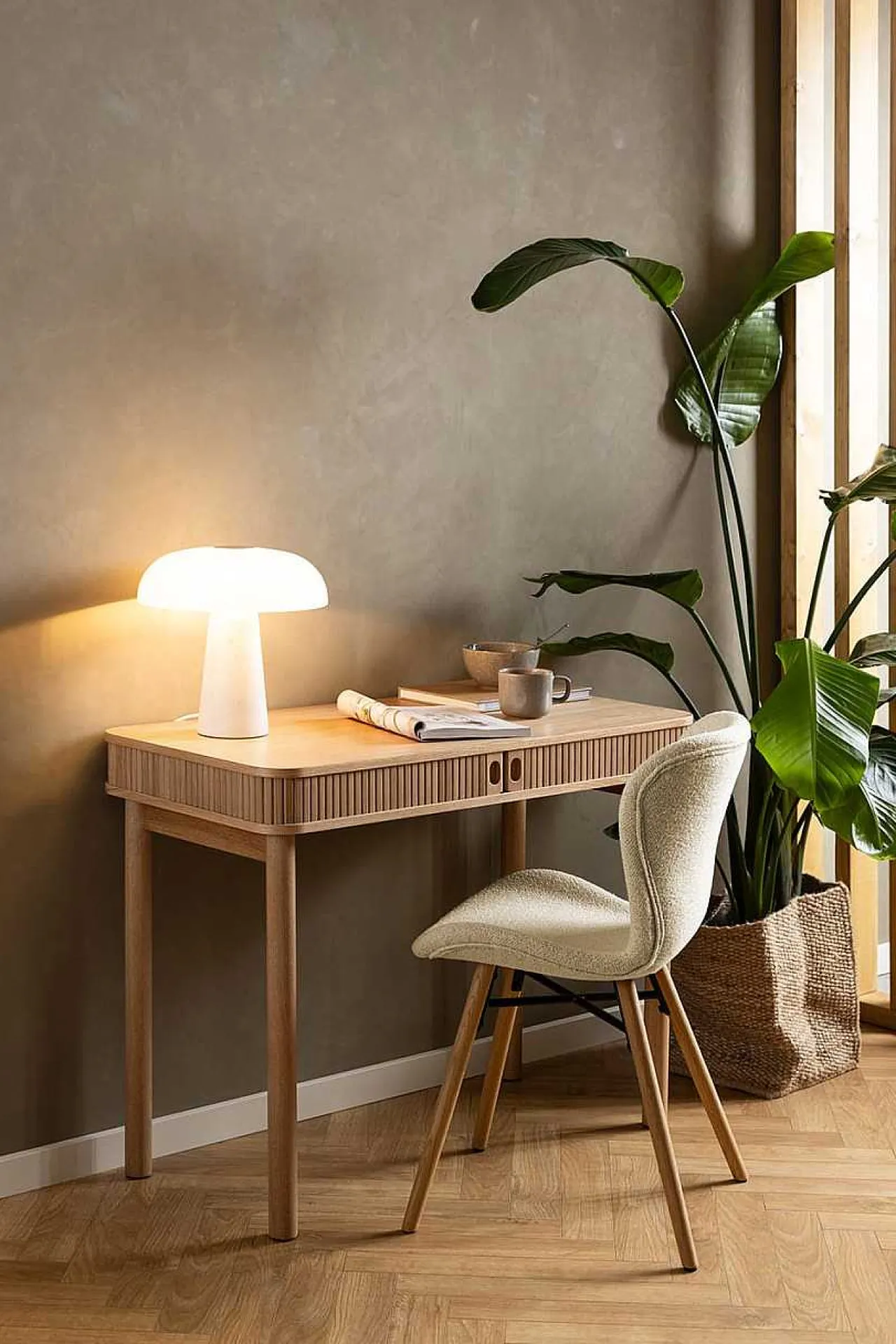 mutoni scandi Schreibtisch Langford Natur 100X50> Bürotische