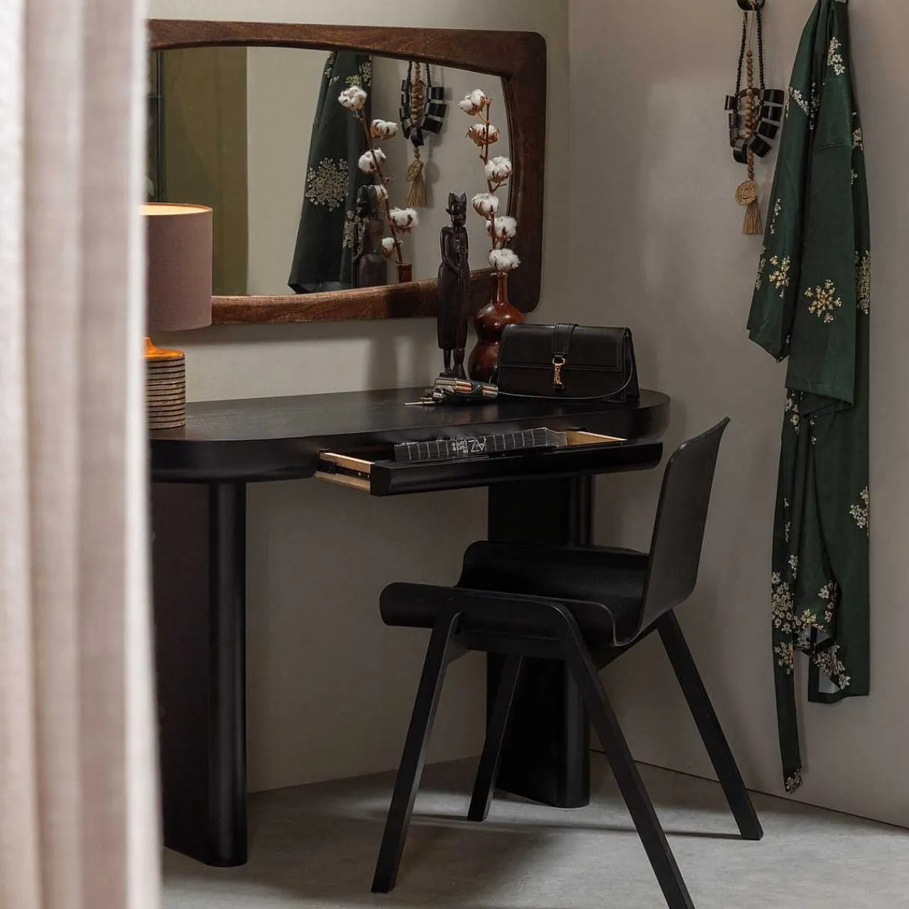 mutoni living Schreibtisch Mael Furnier Schwarz 120> Bürotische