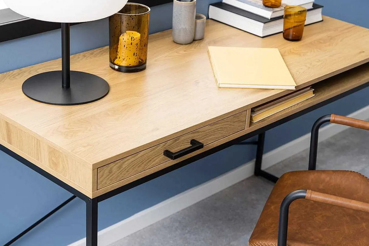 mutoni scandi Schreibtisch Multiple Bronx Natur Schwarz 140> Bürotische