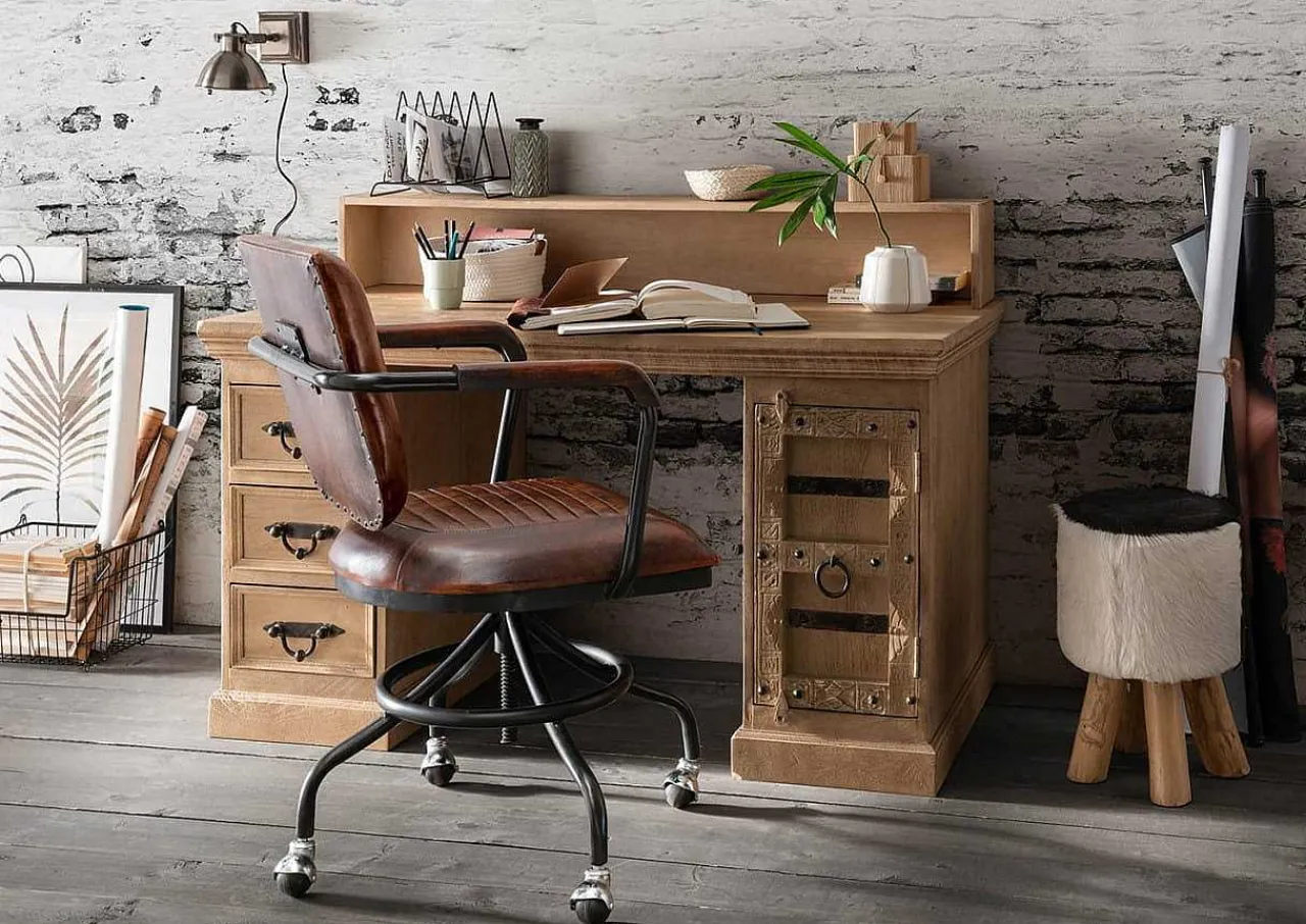 mutoni sweet home Schreibtisch Zoprax Mangoholz Natur 132> Bürotische