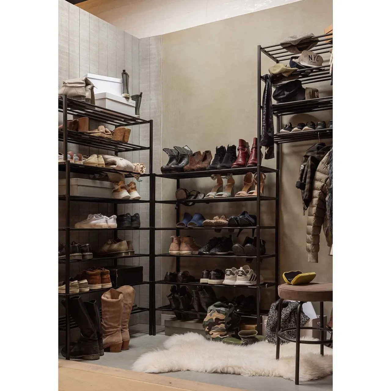 mutoni living Schuhregal Ferro V3 Schwarz 85X120> Schuhschränke