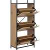 mutoni scandi Schuhschrank Multiple Bronx Metall Braun 129> Schuhschränke
